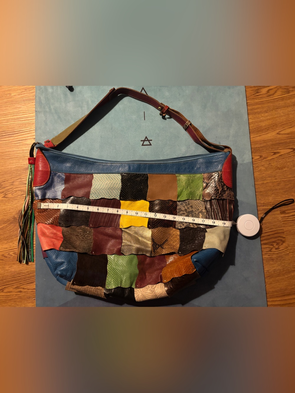 Patchwork Multi-Color Leather Hobo Bag